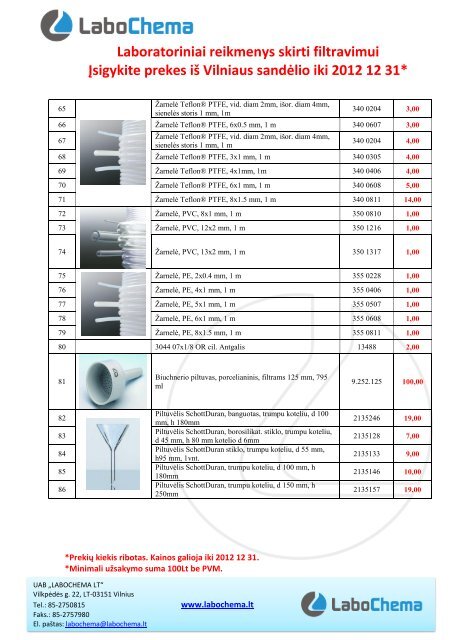 Laboratoriniai reikmenys skirti filtravimui Ä®sigykite ... - Labochema