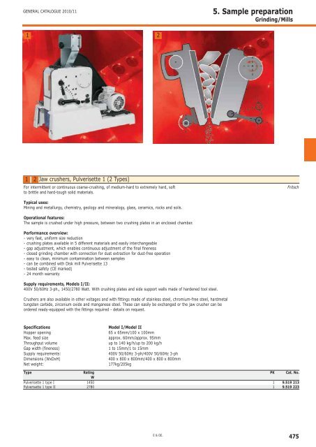 5. Sample preparation Sampling 454 Grinding 466 ... - Labochema