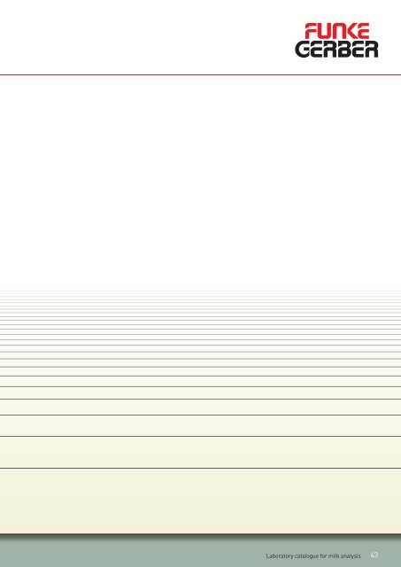 LABORATORY CATALOGUE for milk analysis - Labochema