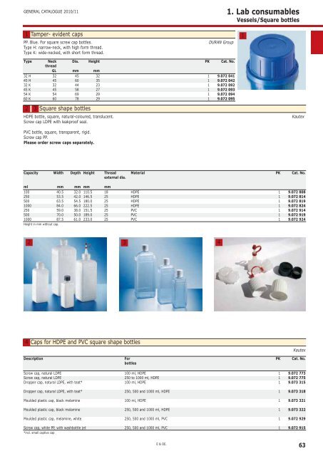 1. Lab consumables Vessels 4 Tools 94 Heating 107 ... - Labochema