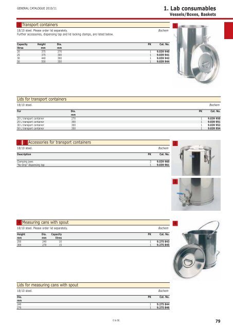 1. Lab consumables Vessels 4 Tools 94 Heating 107 ... - Labochema