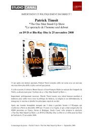 CommuniquÃ© de presse DVD Timsit - laboite com concept