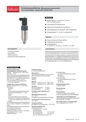 Datenblatt - LABOM