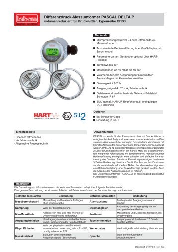 Datenblatt - LABOM