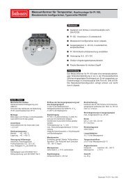 Messumformer fÃ¼r Temperatur, Kopfmontage fÃ¼r Pt 100, - LABOM