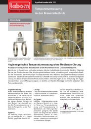 Temperaturmessung in der Brauereitechnik - LABOM