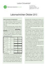 Labor-Newsletter Oktober 2013 - Medizinische Laboratorien ...