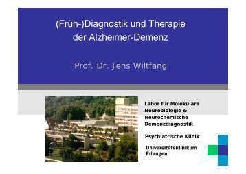 Vortrag Prof. Dr. Jens Wiltfang zur Demenzdiagnostik im Alexius ...