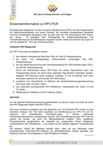 2010-09-17 Info HPV-Diagnostik mittels PCR - Labor Leipzig