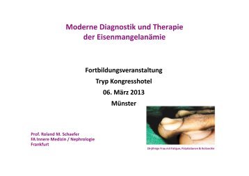 Moderne Diagnostik und Therapie der EisenmangelanÃ¤mie - im ...