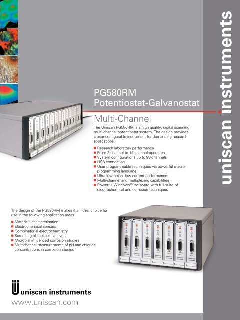 PG580RM Potentiostat-Galvanostat - Andreescu Labor & Soft