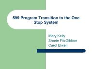 599 Program Transition PowerPoint - New York State Department of ...