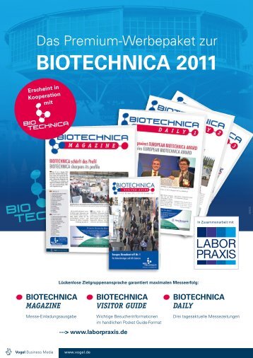 BIOTECHNICA 2011 - LaborPraxis - Vogel Business Media