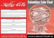 The boycott Coke campaign is supported by: