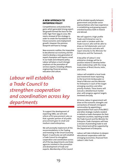 Labour's Manifesto - The Labour Party