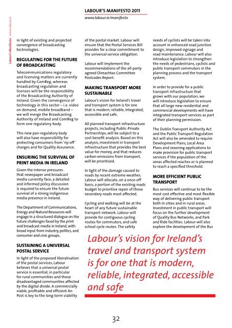 Labour's Manifesto - The Labour Party