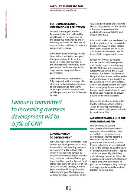 Labour's Manifesto - The Labour Party