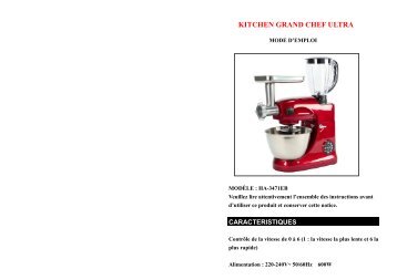 KITCHEN GRAND CHEF ULTRA MODÃLE : HA ... - M6 Boutique