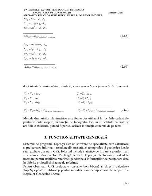 CAPITOLUL 1 - Facultatea de Construcţii Timişoara