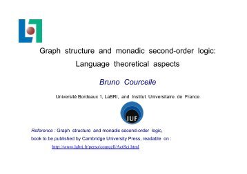 Graph structure and monadic second-order logic: Language ... - LaBRI
