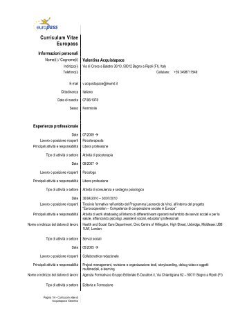 Curriculum Vitae Europass - LabSi