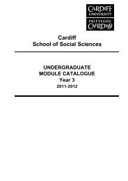 Year 3 Catalogue 2011-2012 - Cardiff University