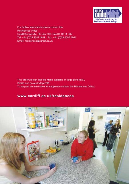 in University Residences A Guide to - Cardiff University