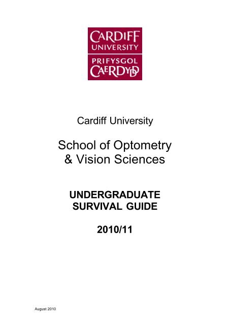 School of Optometry & Vision Sciences - Cardiff University