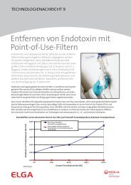 Entfernen von Endotoxin mit Point-of-Use-Filtern - Labwater