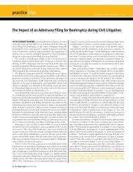 The impact of an adversary filing for bankruptcy during civil litigation