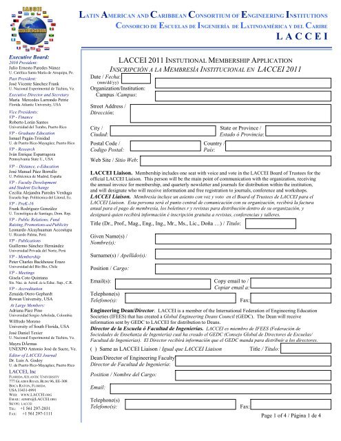 latin american and caribbean consortium of engineering ... - laccei