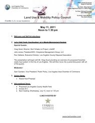 Land Use & Mobility Policy Council - Los Angeles Chamber of ...