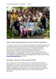 Bericht Ã¼ber die Veranstaltung im Newsletter 7 - Lachclub.info