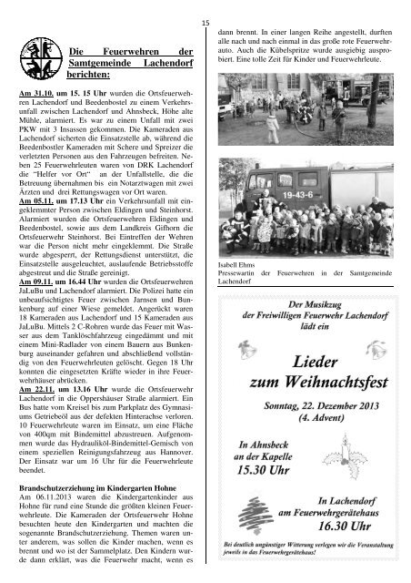 Mitteilungsblatt Dezember - Samtgemeinde Lachendorf