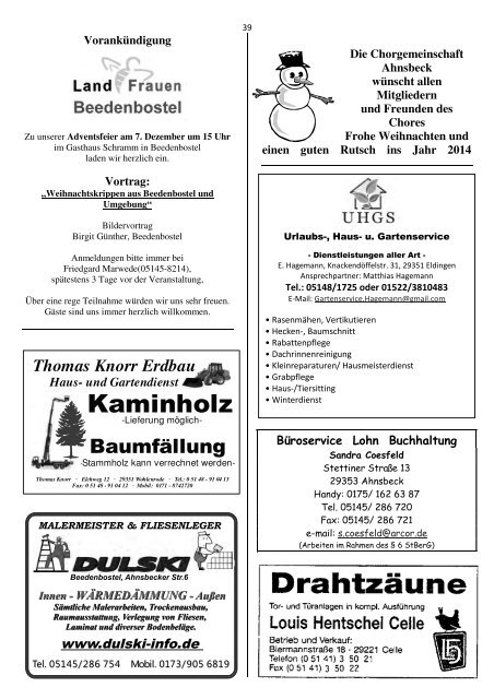 Mitteilungsblatt Dezember - Samtgemeinde Lachendorf