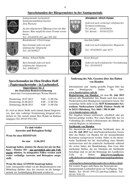 Mitteilungsblatt Juli - Samtgemeinde Lachendorf