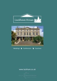 Lackham House Brochure - Lackham Countryside Centre