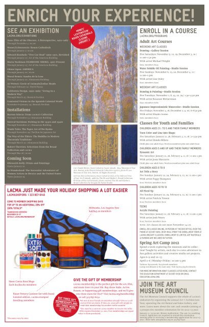 lacma MEMBERS MAGAZINE November | December 2011