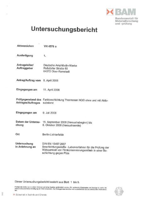 Untersuchungsbericht - Lacufa-werksverkauf.de