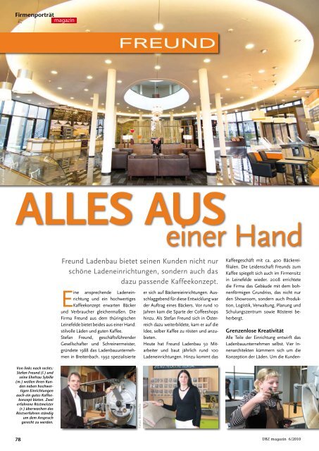 DBZ magazin 5/2010 - FREUND | Ladenbau