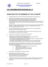 Guidelines for the members of the LCI Board - Ladies Circle ...