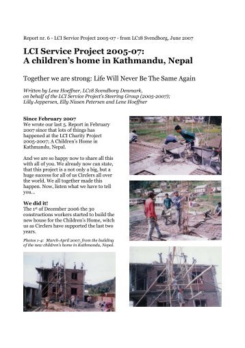 A children's home in Kathmandu, Nepal - Ladies Circle International