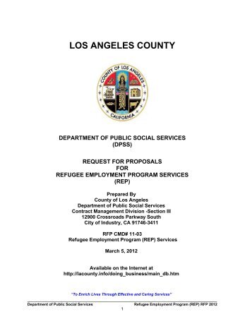 REP RFP - Department of Public Social Services