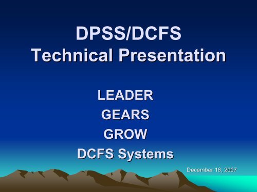 LRS Technical Presentation PowerPoint - Department of Public ...