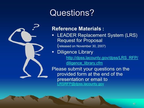 LRS Technical Presentation PowerPoint - Department of Public ...