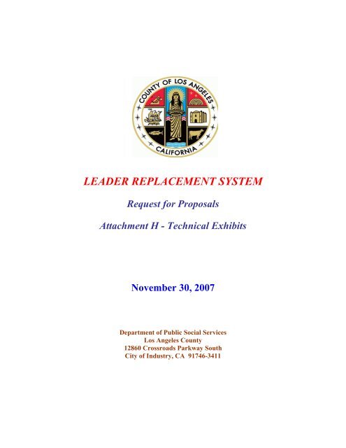 leader replacement system - Department of Public Social Services ...