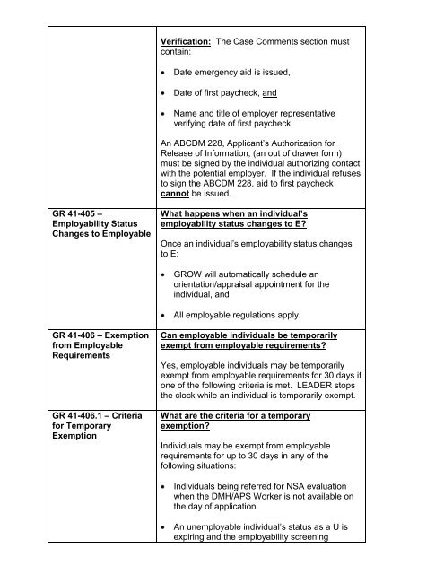 General Relief Policy - Department of Public Social Services