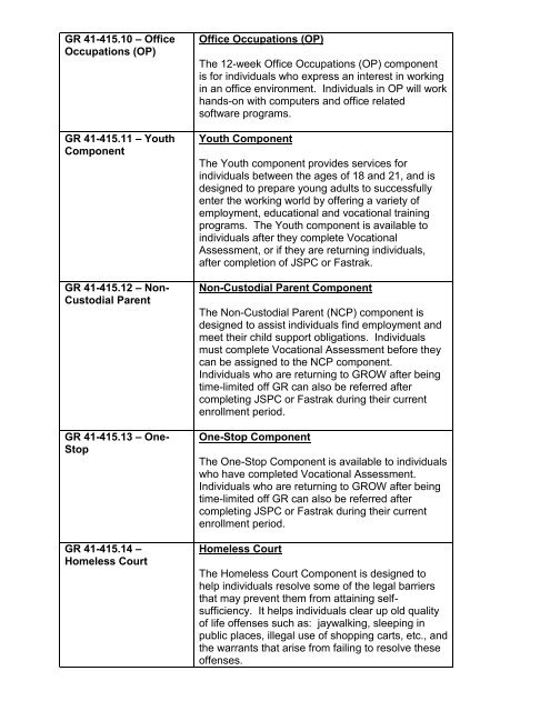 General Relief Policy - Department of Public Social Services