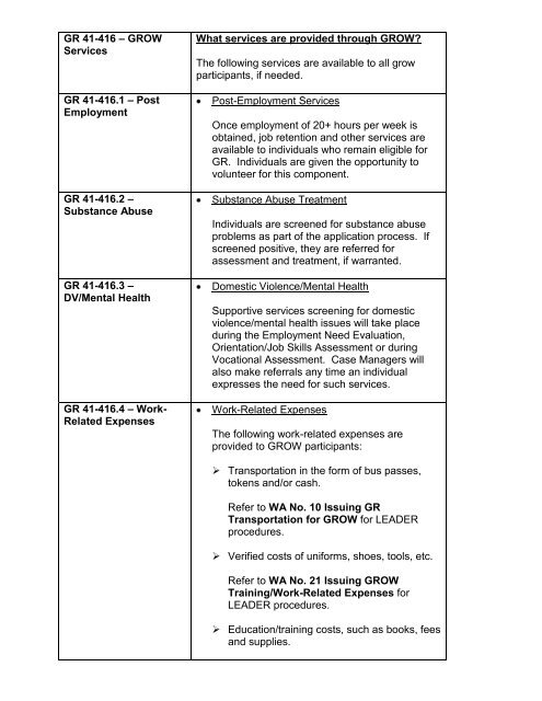 General Relief Policy - Department of Public Social Services