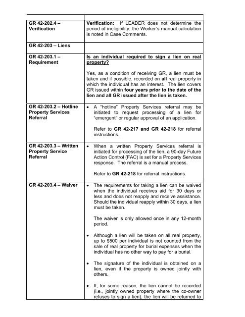 General Relief Policy - Department of Public Social Services